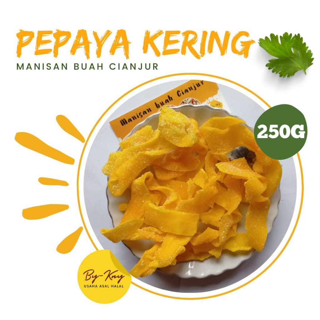 

PEPAYA KERING 250 GRAM PEPAYA GULA MANISAN BUAH PEPAYA OLAHAN BUAH PEPAYA CAMILAN BUAH MANISAN BUAH KERING