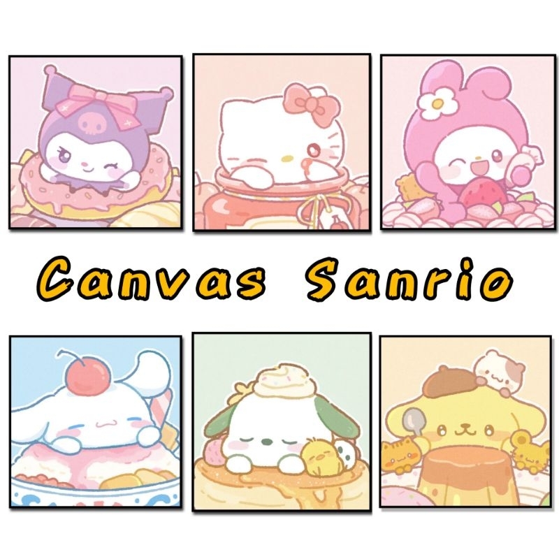 

KANVAS LUKIS SANRIO - CANVAS PAINTING FOR KIDS - KANVAS LUKIS - PAINT BY NUMBER