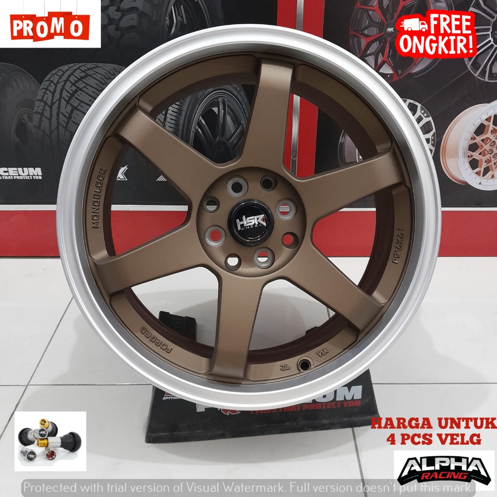 Velg Mobil te37 R17 HSR TOKYO Untuk Jazz Yaris Avanza Rocky Raize Livina Mobilio Dll