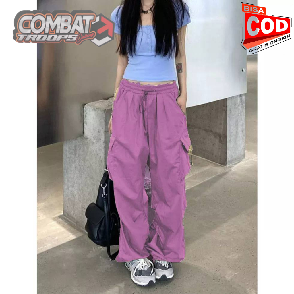 Cargo Pants Unisex Highwaist Lily Cargo Pants Celana Cargo Streetwear Harajuku Pants Wanita Premium 