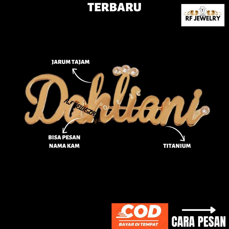 Bros nama custom Bros mutiara titanium lapis Emas Bros custom