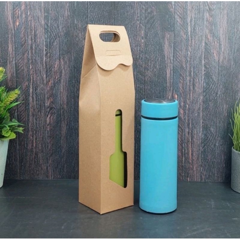 10pcs Kotak Tumbler Kraft Box Tenteng 7x7x30cm