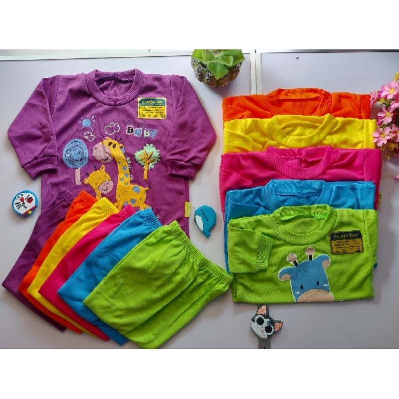 dimistore07|| Setelan kazozo baby banyak warna colorfull 3-12bln premium SNI