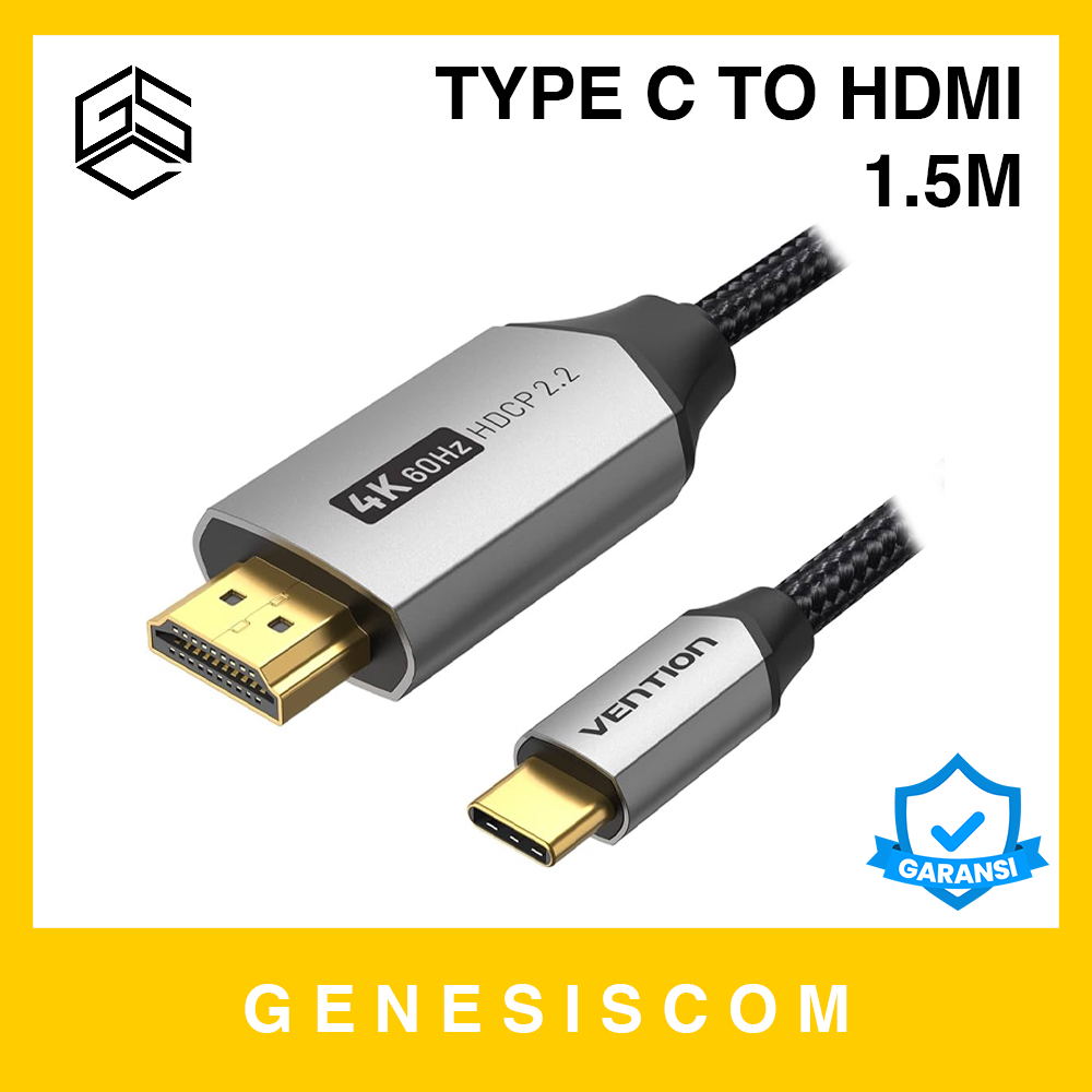 Kabel Converter USB Type C to HDMI Male VENTION CGO 1.5M 1,5M Meter - Tipe C HDCP 2.2 HDTV USB3.1 US