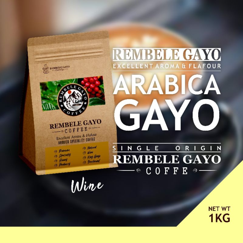 

REMBELE Kopi Arabika Gayo Wine fermentasi Original | 1Kg Single Origin
