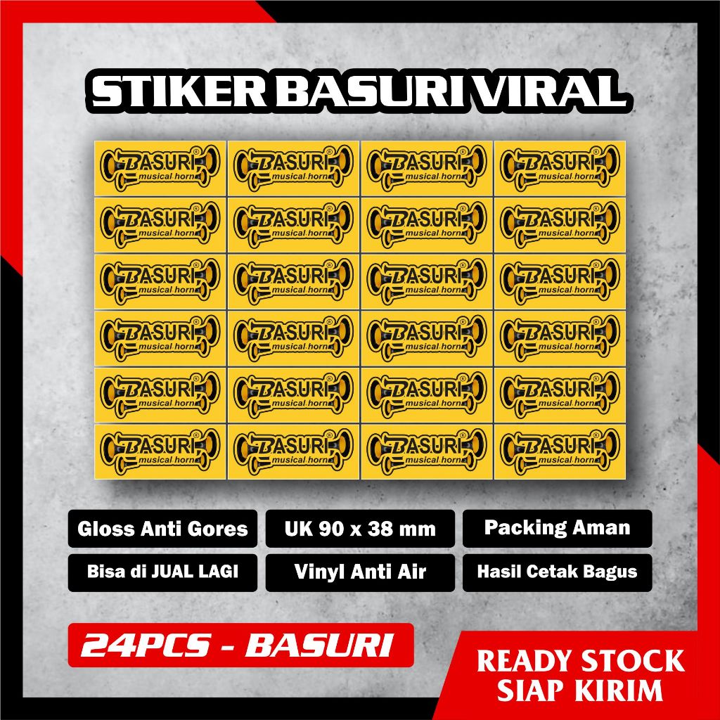STIKER BASURI MUSICAL HORN 24PCS VIRAL - Sticker Bismania JETBUS 3 SHD SR 2 XHD PRIME AVANTE H9 NEW 