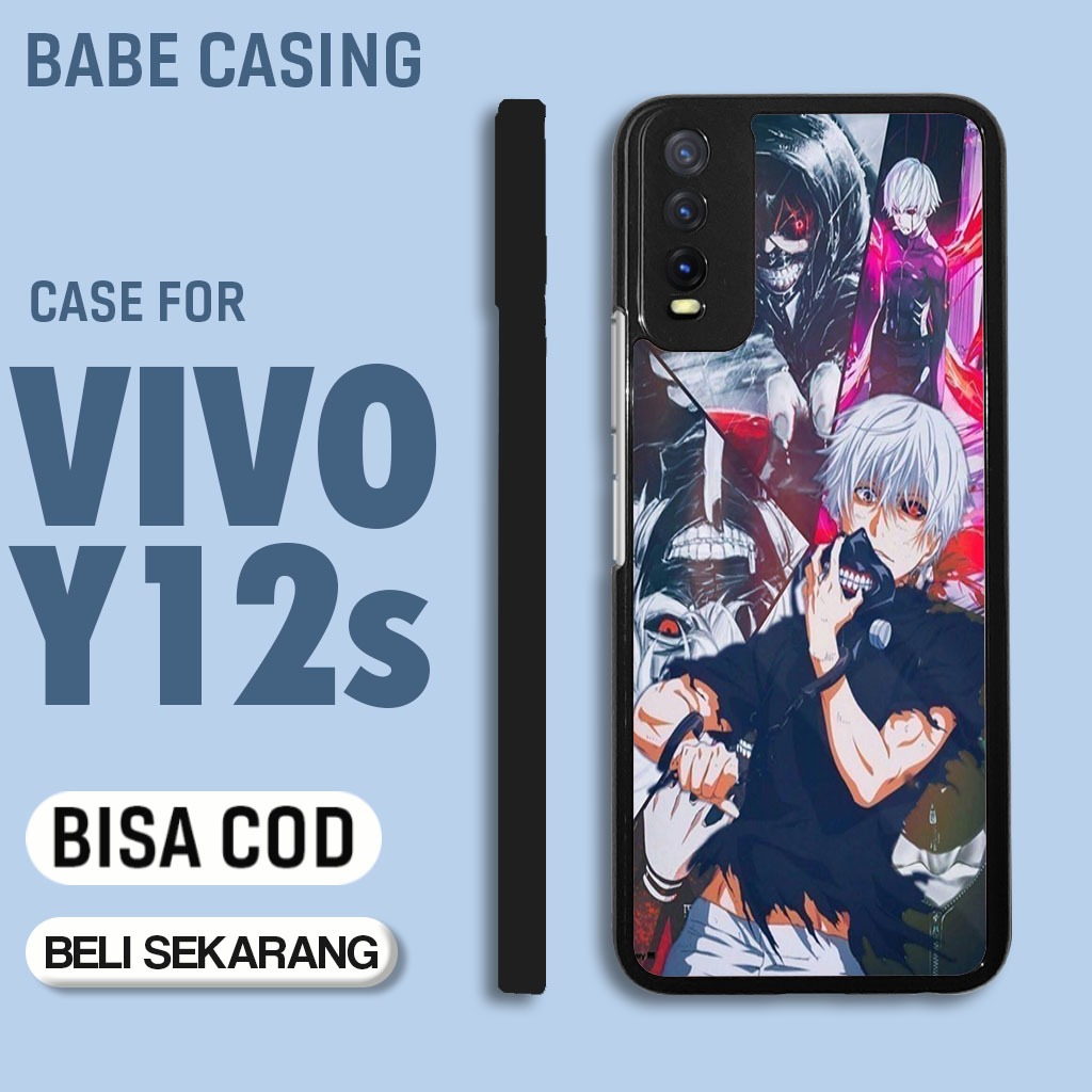 case hp vivo y12s y20 y20s terbaru aesthetic kartun kaneki art cute keren cowok keren lucu casing hp