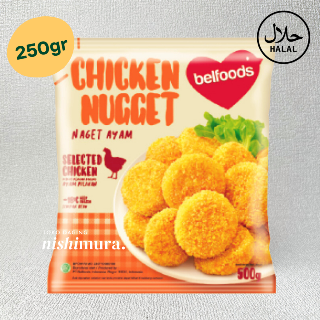 

Chicken Nuget Belfoods 250gr - Nugget Ayam Favorit Belfood Halal