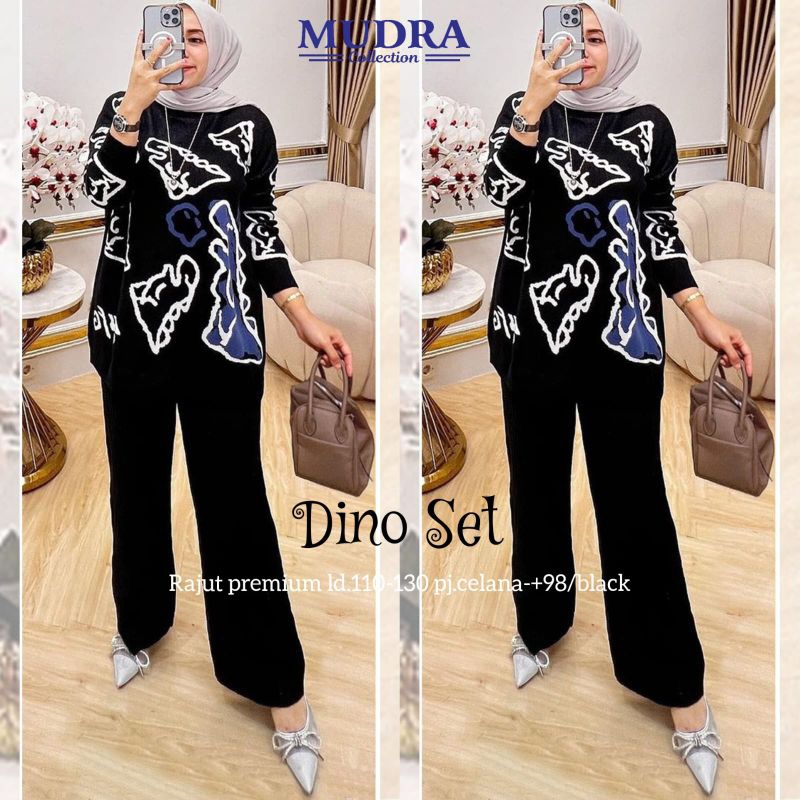 DINO SET JUMBO BY MUDRA // Ld 110-130 // Rajut premium// Bisa Cod