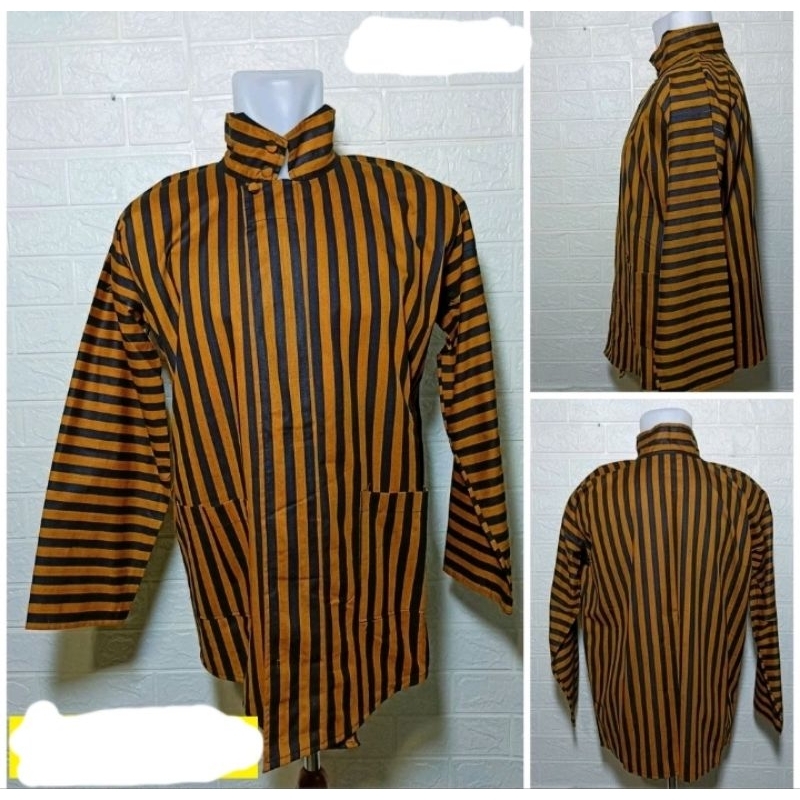 Surjan Alusan Dewasa / Surjan Lurik Alusan / Baju Lurik Dewasa / Pakaian Adat Jawa