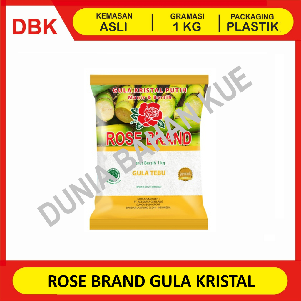 

GULA KRISTAL KUNING ROSE BRAND 1 KG / ROSE BRAND GULA KRISTAL KUNING