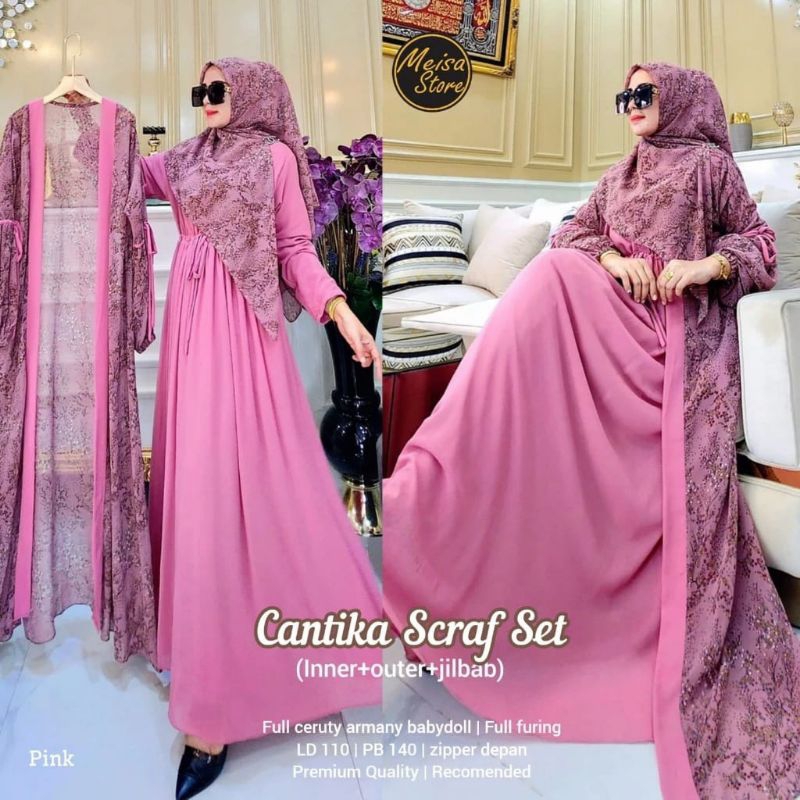 READY JS. CANTIKA 2 SET GAMIS LABEL JASMINE