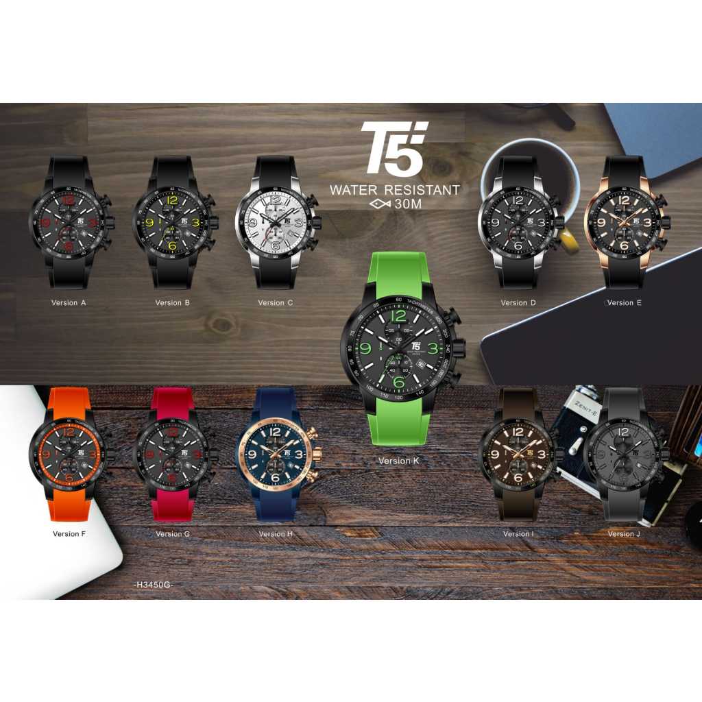 Jam Tangan T5 H 3450G / 3450 G Original
