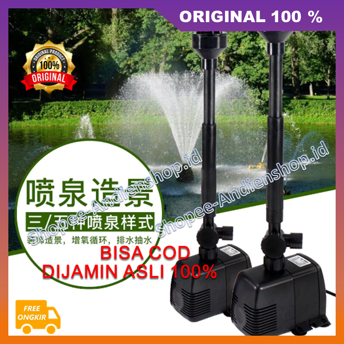 Pompa Air Mancur Kolam Mesin Pompa Air Mancur Kolam Ikan 3 Model Kepala Air Mancur 100% ASLI