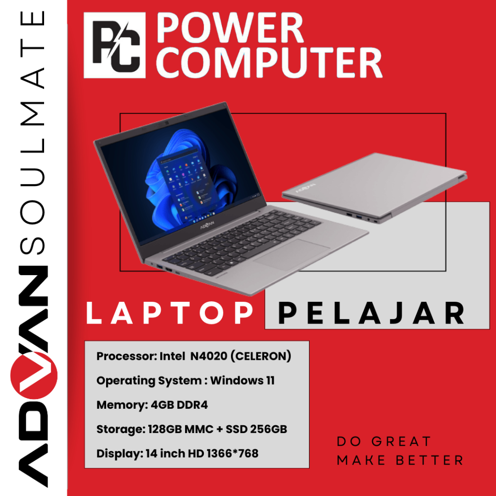 Advan Soulmate Celeron N4020 4GB 384GB W11