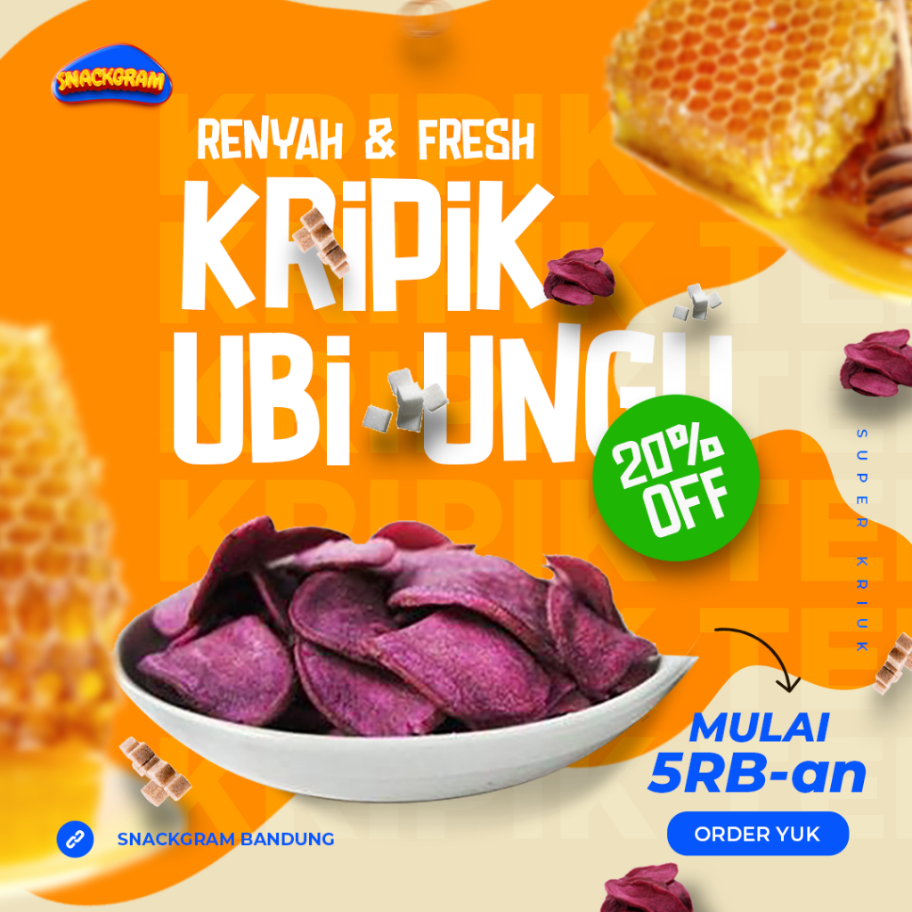 

Keripik ubi ungu 250 gram by snack gram