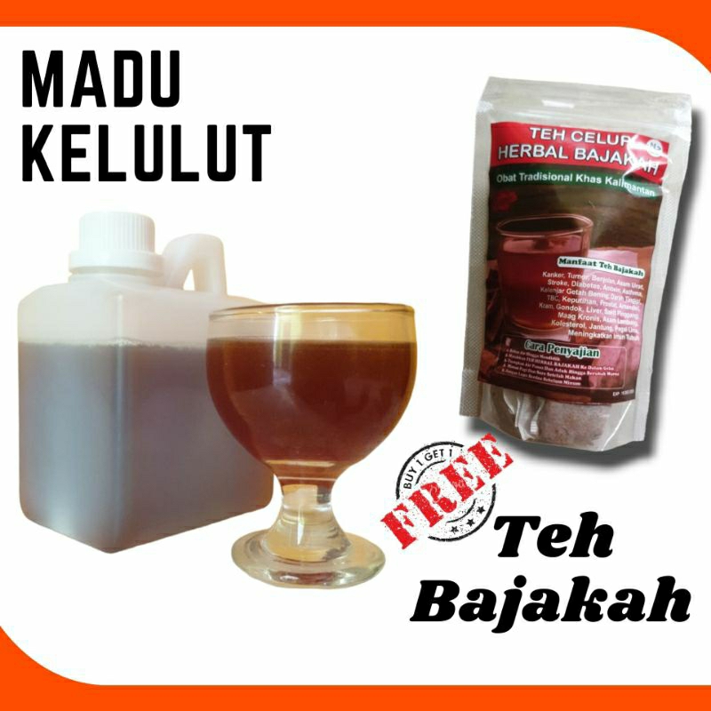 

Madu Kelulut 500 Gram Bonus teh Bajakah Borneo asli kalimantan Super Antibotik dan inflamasi