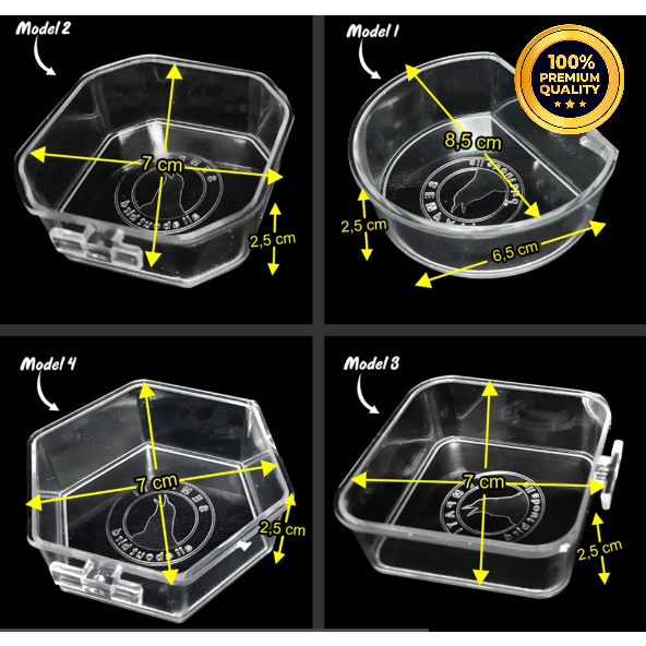 promo CEPUK CEPER atau tempat pakan  WADAH TEMPAT MAKAN PAKAN / MINUM BURUNG LOVEBIRD kenari kutilan