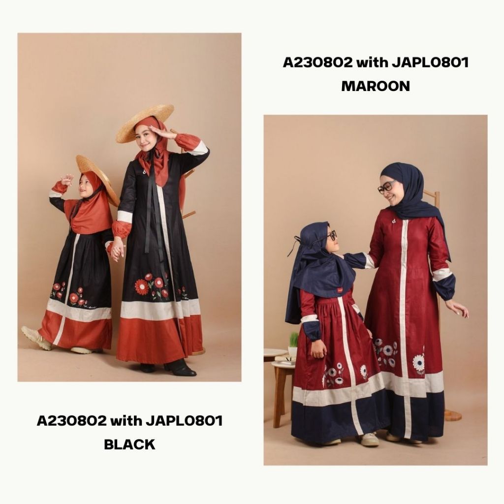 [DANNIS] BAJU ABAYA/GAMIS/DRESS COUPLE DANNIS TERBARU IBU DAN ANAK // A230802 // JKPL 0801 // BAJU K