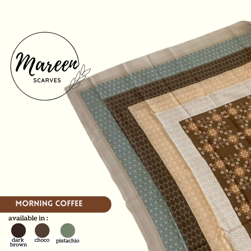 Hijab Voal Motif Mareen Scarves - Morning Coffee Series