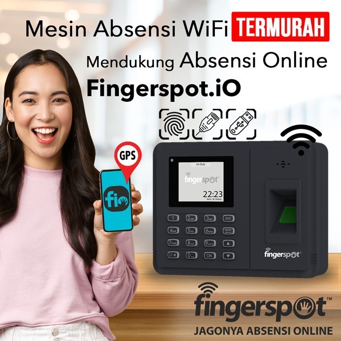 Fingerspot Revo W-231N Mesin Absensi Wifi Online FingerPrint