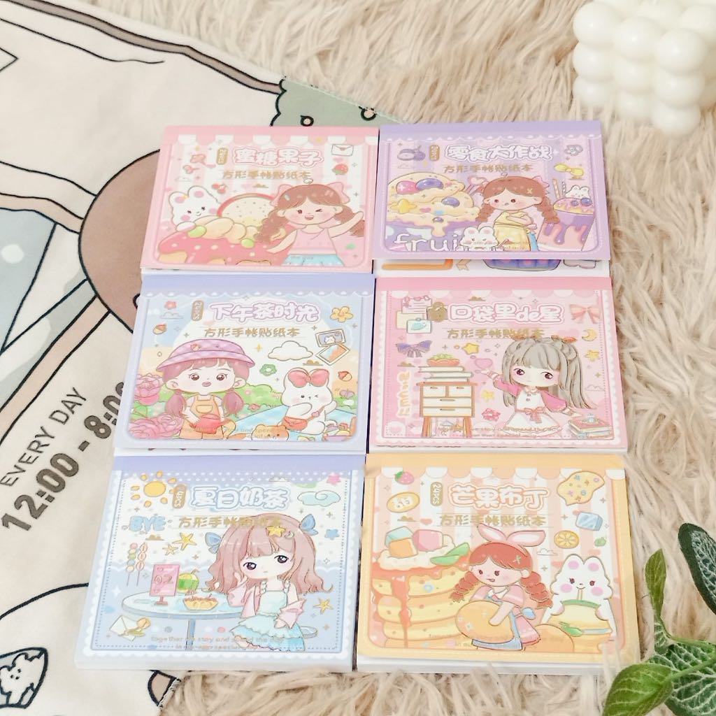 

1 Set Buku Stiker 24 Halaman plus Stiker Waterproof YD-FXTZ Motif Lucu dan Imut