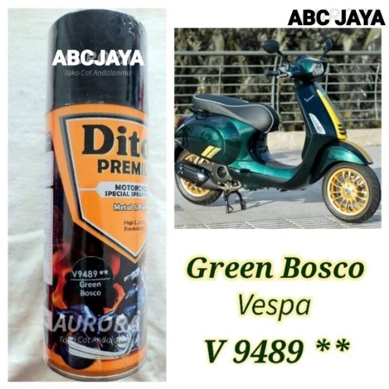 Pilok Pylox Cat Semprot Diton Premium Green Bosco V 9489 Vespa Green Vespa Hijau Gelap Hijau Botol 4