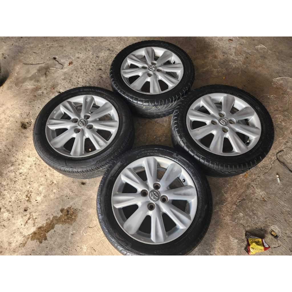 velg bekas murah mobil yaris ring 15 + ban cocok buat mobil vios agya calya sigra datsun sirion