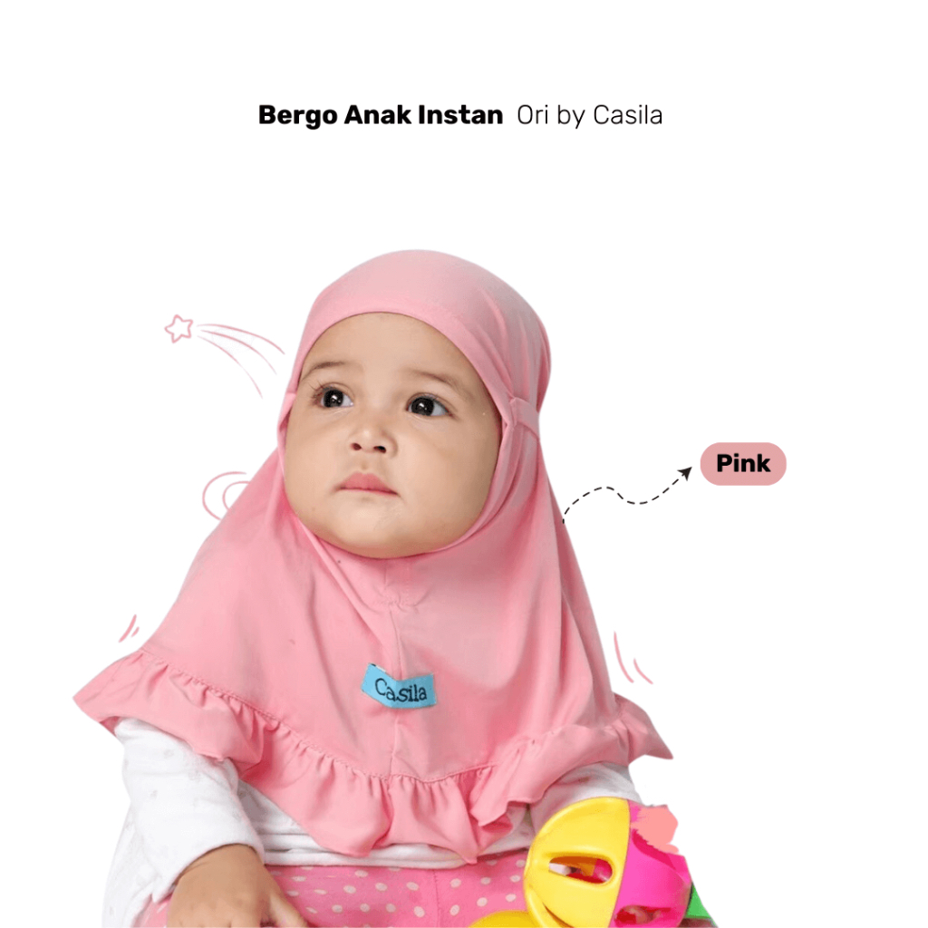 CASILA Hijab Anak instan | Hijab Umroh Anak Model Instan