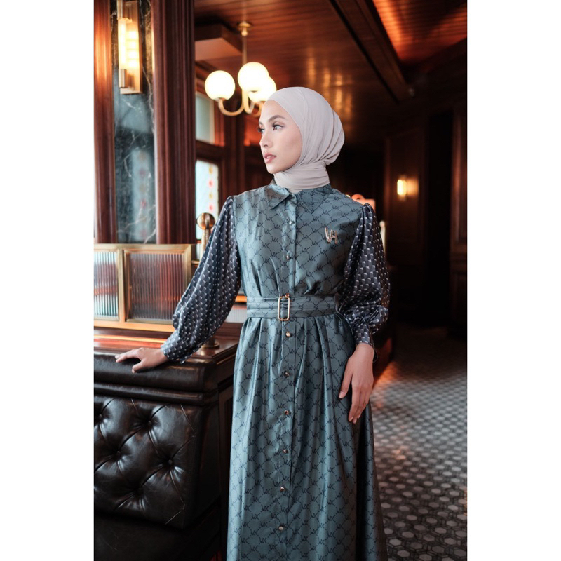 READY - GORGEOUS DRESS VANILLA HIJAB - HARPER size xxl