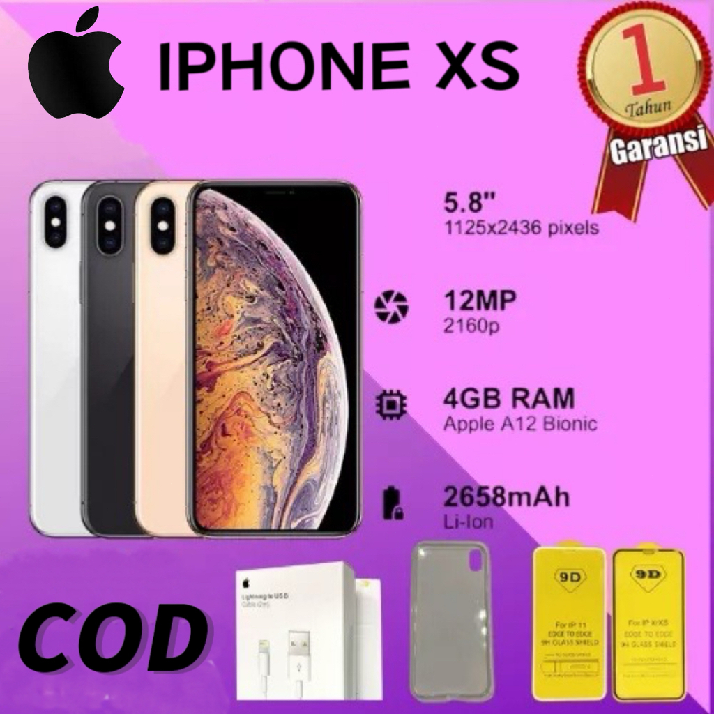 IPHONE XS 256GB/64GB LIKE NEW GOOD CONDITION BERGARANSI【 Free Ongkir + pengiriman lokal 24jam 】Jarin