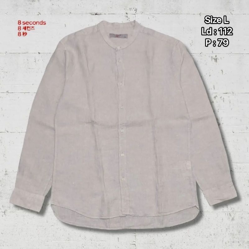 Kemeja Panjang Sanghai 8 Seconds Cream Original Preloved