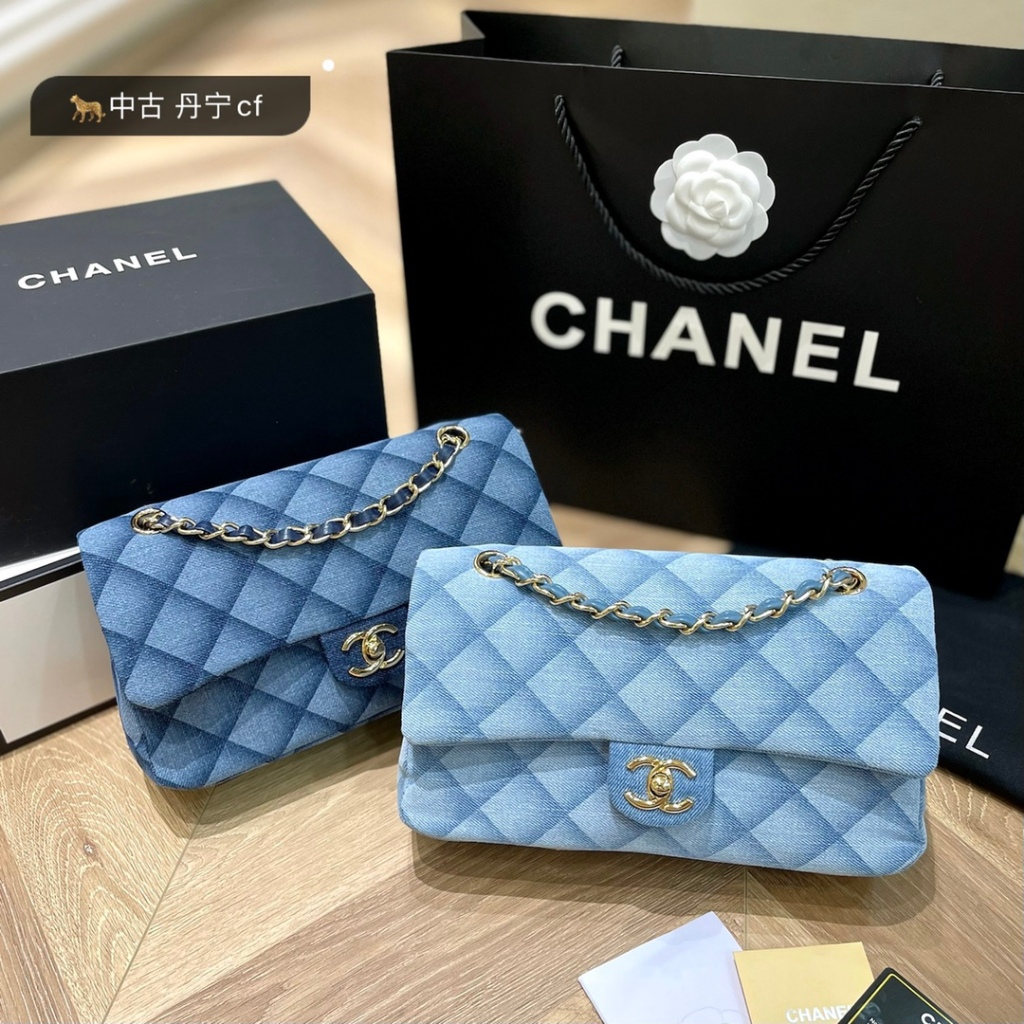 Chanel Chanel used denim CF bag crossbody bag