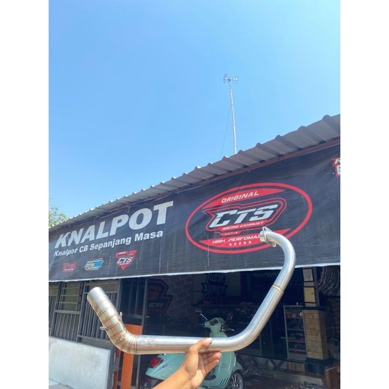 PIPA LEHER KLX DTREKER KOLONG ORIGINAL CTS MUFFLER