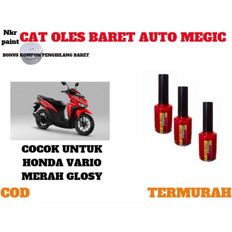 CAT OLES PENGHILANG BARET HONDA VARIO MERAH GLOSSY ,MERAH KILAP , MERAH GLOSY ,VARIO MERAH RED