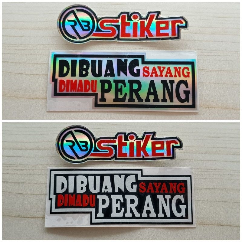 Stiker lucu di buang sayang di madu perang stiker motor helm cutting
