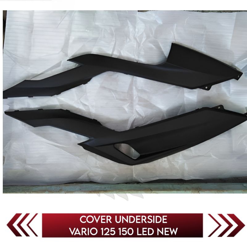 Cover Dek Bawah Underside Vario 125 150 LED New 2018-2023 Pnp Vario 125 New Gen 2 K2V Hitam Kasar