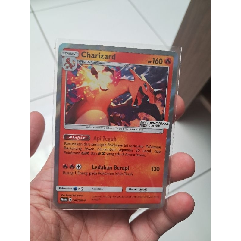 Kartu Card TCG Pokemon Indonesia Charizard Upnormal Coffee Promo