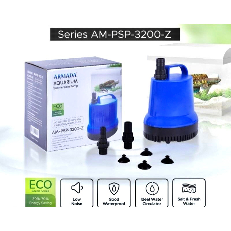 POMPA CELUP ARMADA PSP 3200 Z 3200z POMPA MESIN AIR KOLAM TAMAN AQUARIUM BESAR