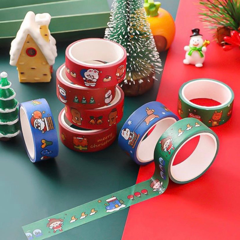 

Selotip Toples Natal Merah, Hijau, Biru 1.5cm (1 roll 3 meter)