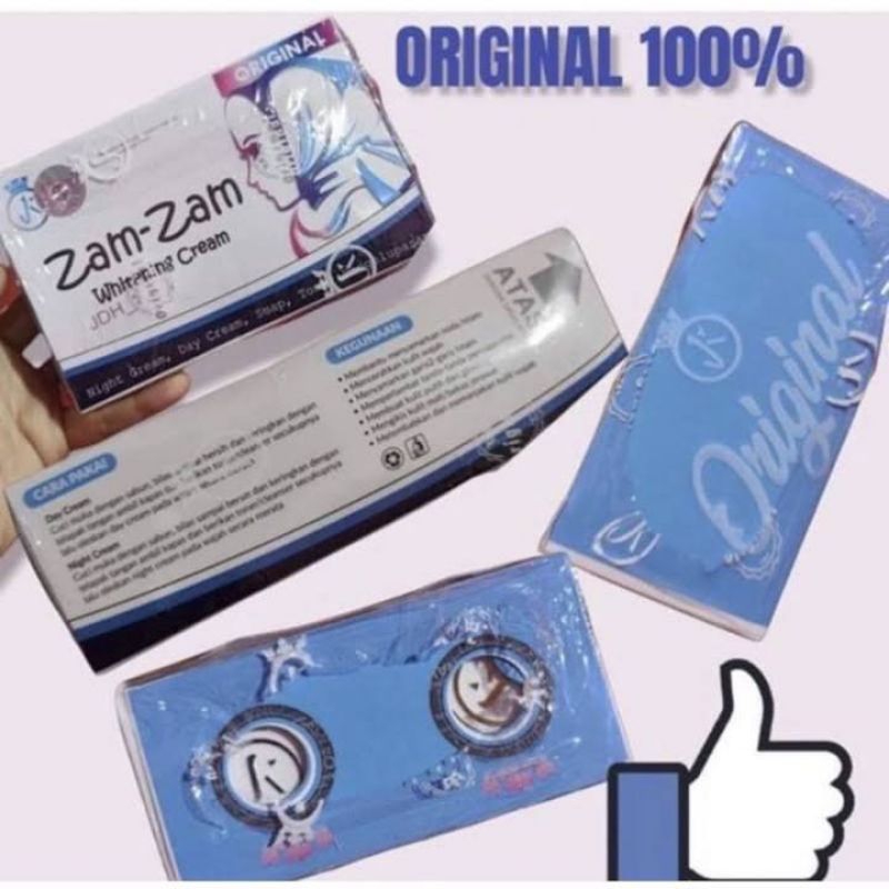 ZamZam Cream Hijab Biru