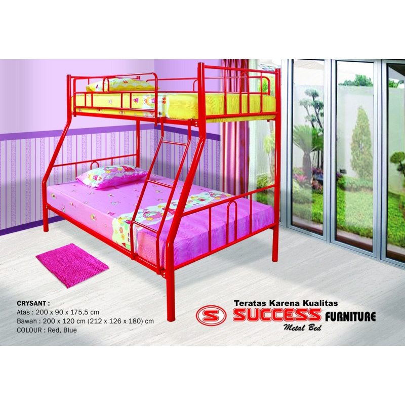 Ranjang Susun Besi/Ranjang 2 Susun Besi