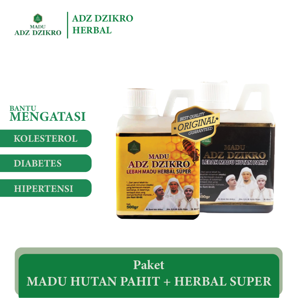 

Paket Sehat - Madu Herbal Super dan Hutan Pahit ADZ DZIKRO