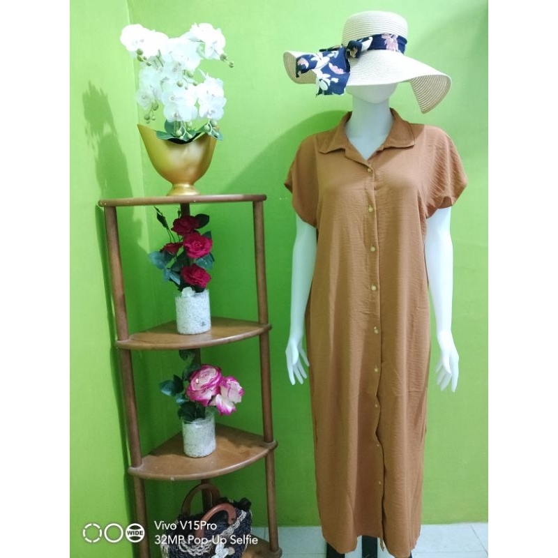 Daster Dress full kancing Premium