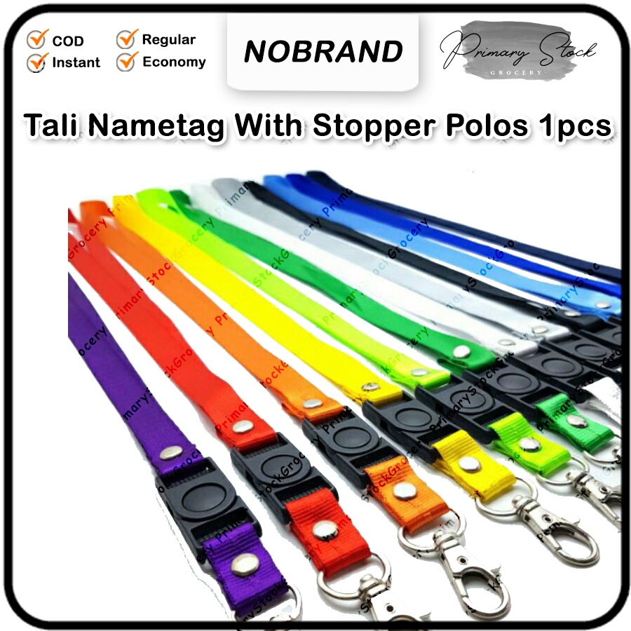 

Lanyard ID Card Gantungan Tali 2cm Polos 2 cm Stopper Nilon Polyster Name Tag IdCard Kotak Stofer POLOS