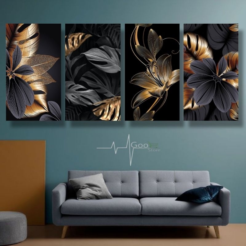 HIASAN DINDING BUNGA GOLD PREMIUM