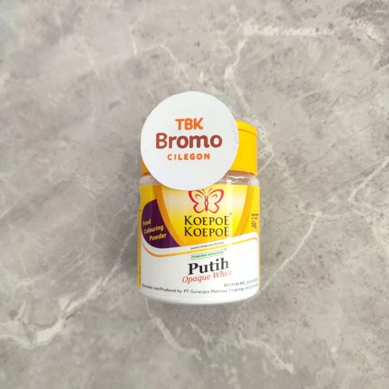 

Pewarna Makanan Putih (Opaque White) Koepoe Koepoe 50 gr