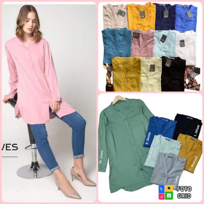 KEMEJA  TUNIK ST.YVES ORIGINAL  TUNIK WANITA DEWASA  KEMEJA WANITA DEWASA  TUNIK ST.YVES WANITA DEWA