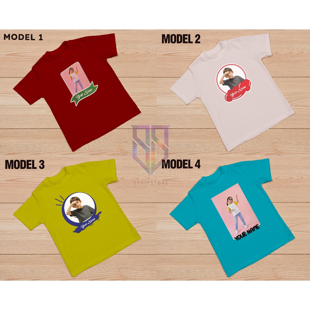 KAOS ANAK CUSTOM/CUSTOM NAMA/CUSTOM FOTO/GRATIS SABLON NAMA DAN FOTO -Sstore
