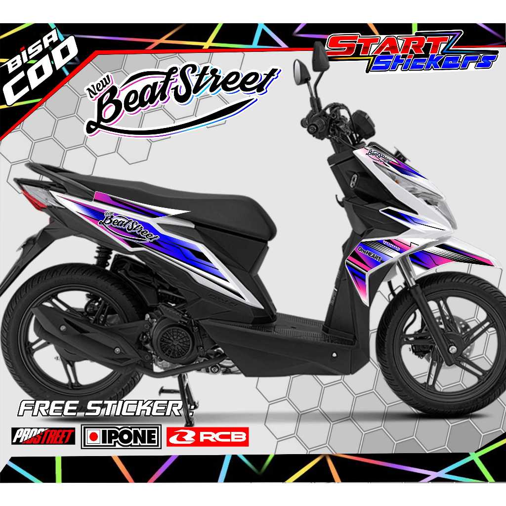 STRIPING VARIASI HONDA BEAT STREET / STICKER LIST MOTOR HONDA BEAT STREET